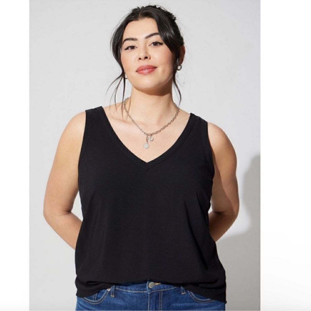 NWT Torrid black sleeveless blouse Size 1X